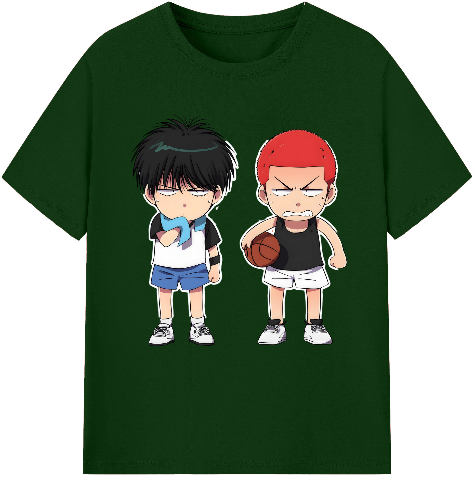 SLAM DUNK／スラムダンク 綿100％半袖Tシャツ（フロントプリント）